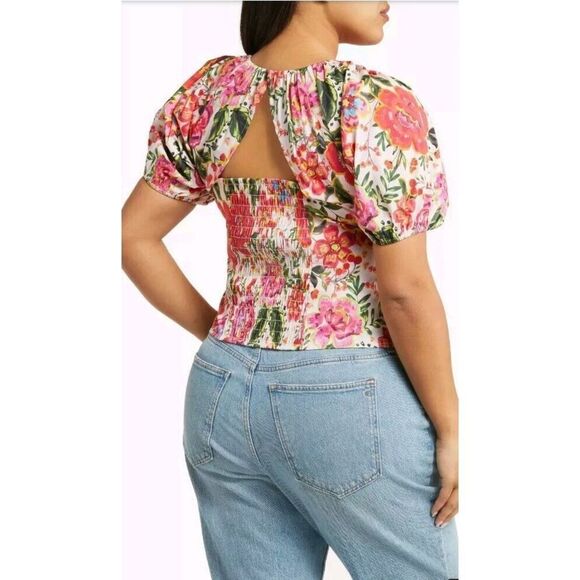 LEOTA Elsa Floral Print Stretch Organic Cotton Top Size 2X NWT MSRP $138 - Picture 3 of 13